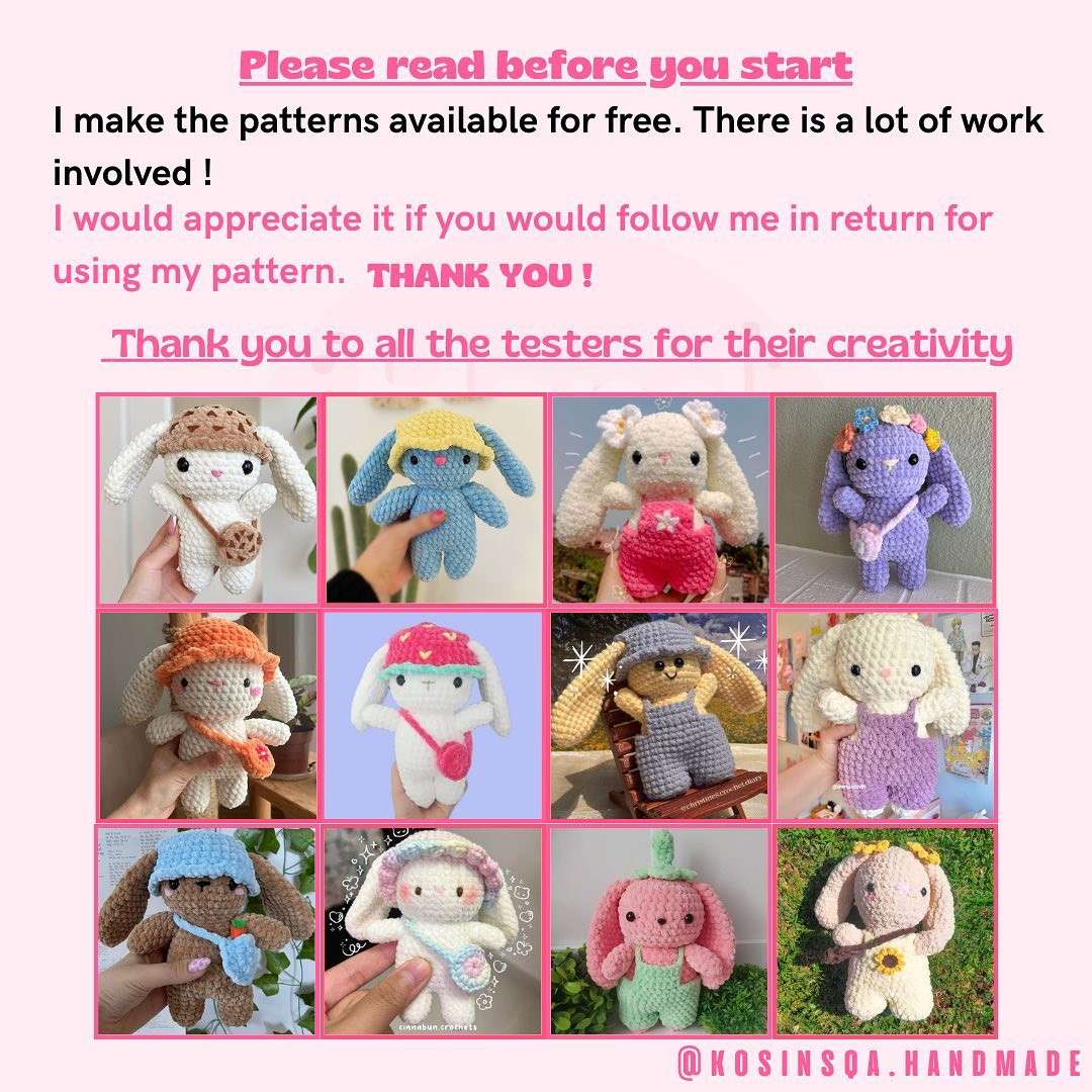 Free Crochet Pattern: Kosinsqa's Baby Bunny