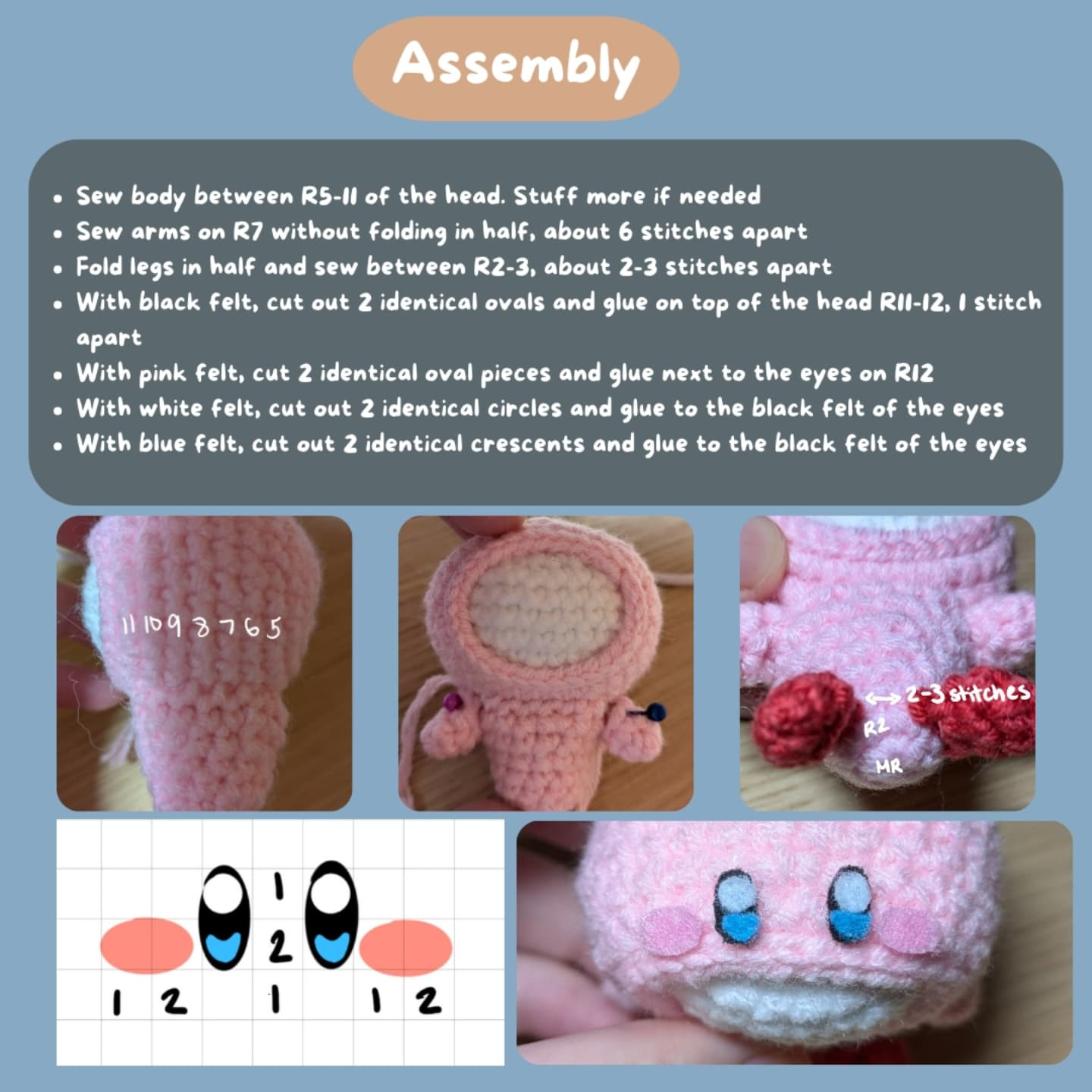 Free Crochet Pattern: Lightbulb Kirby Amigurumi