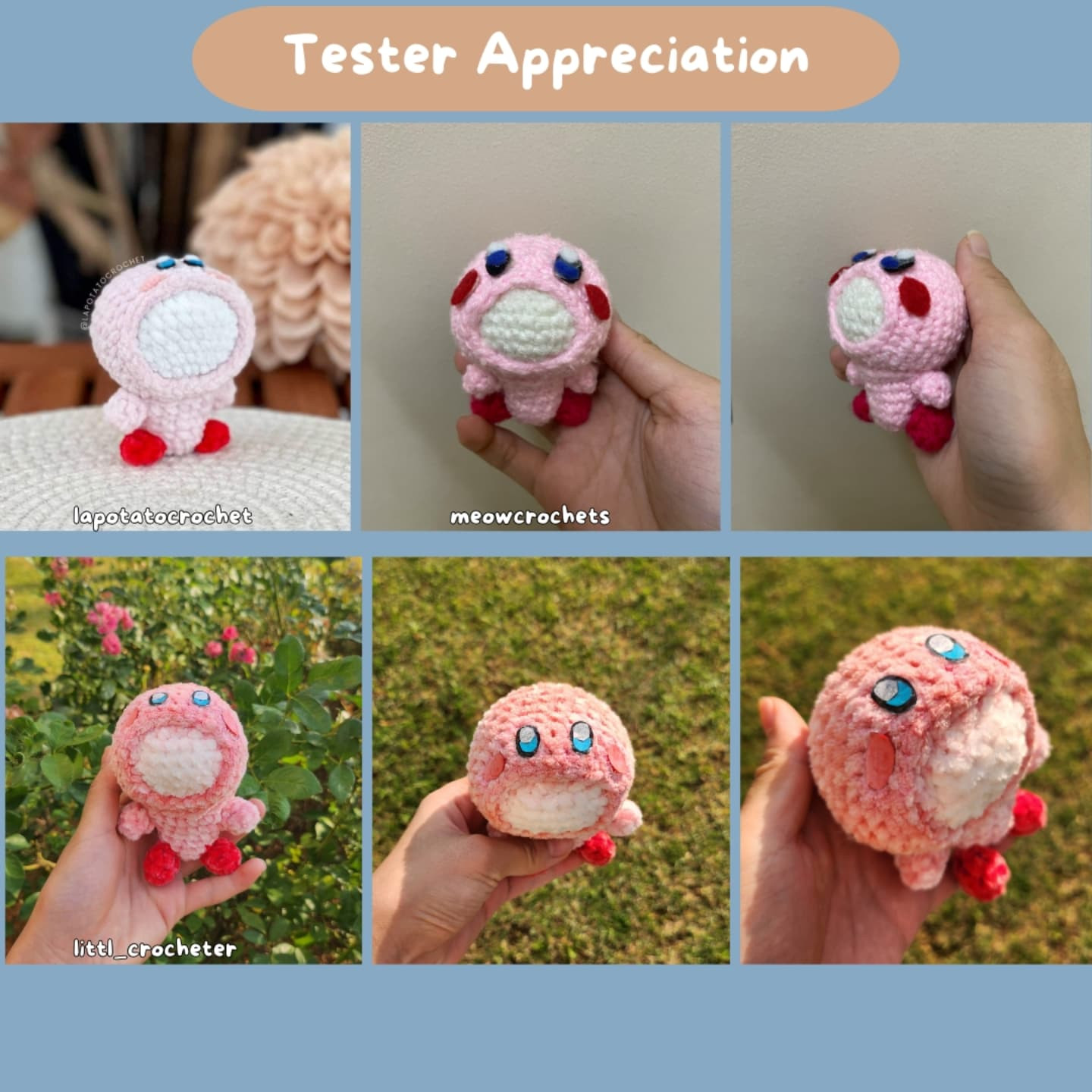 Free Crochet Pattern: Lightbulb Kirby Amigurumi