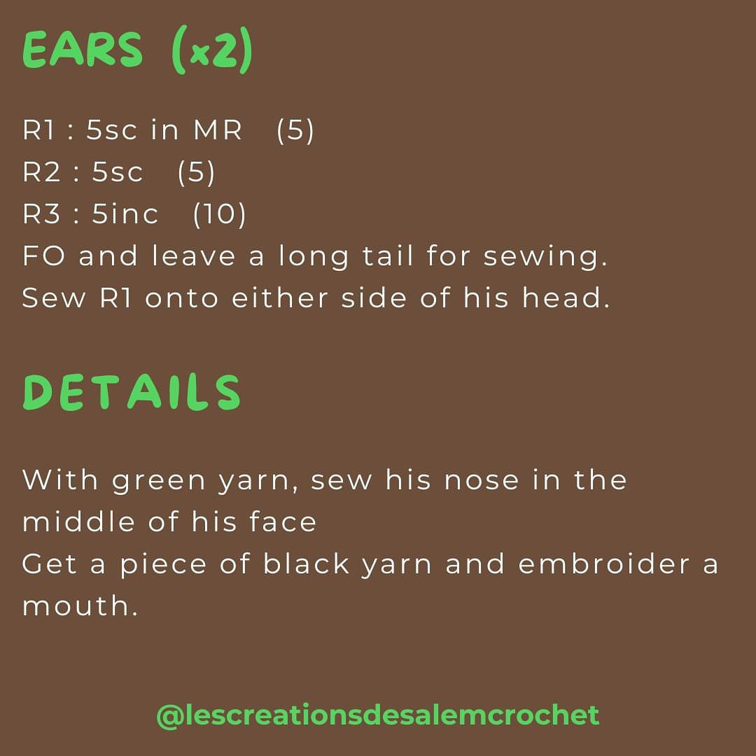 Free Crochet Pattern: Low-Sew Amigurumi Shrek