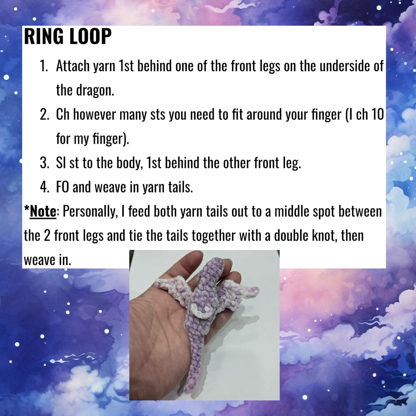 Free Crochet Pattern: Low-Sew Dragon Ring