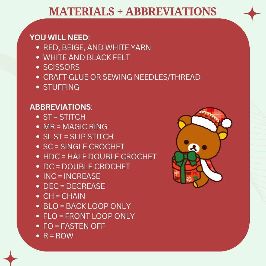 Free Crochet Pattern: Low-Sew Rilakkuma Gingerbread