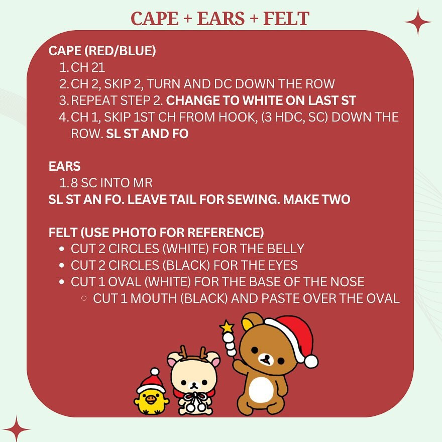 Free Crochet Pattern: Low-Sew Rilakkuma Gingerbread