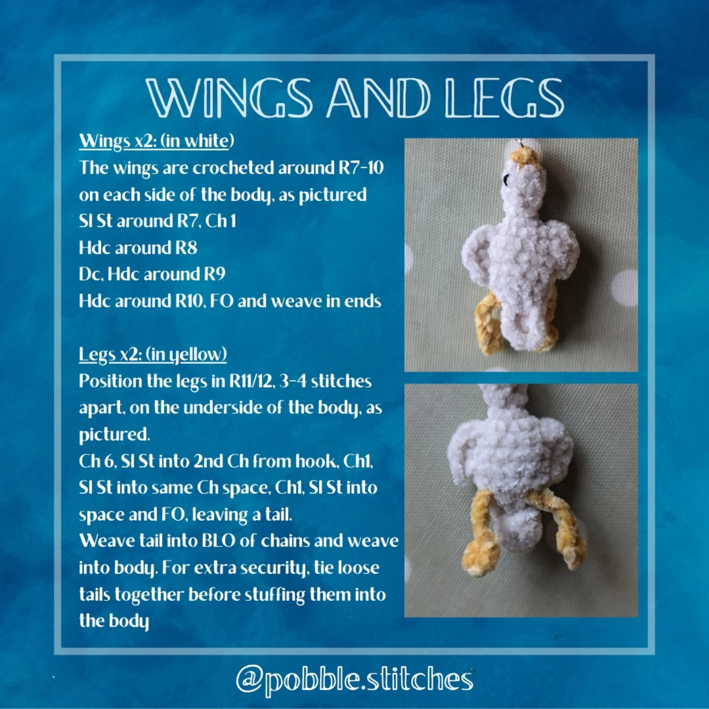 Free Crochet Pattern: Low-Sew Silly Goose Keychains