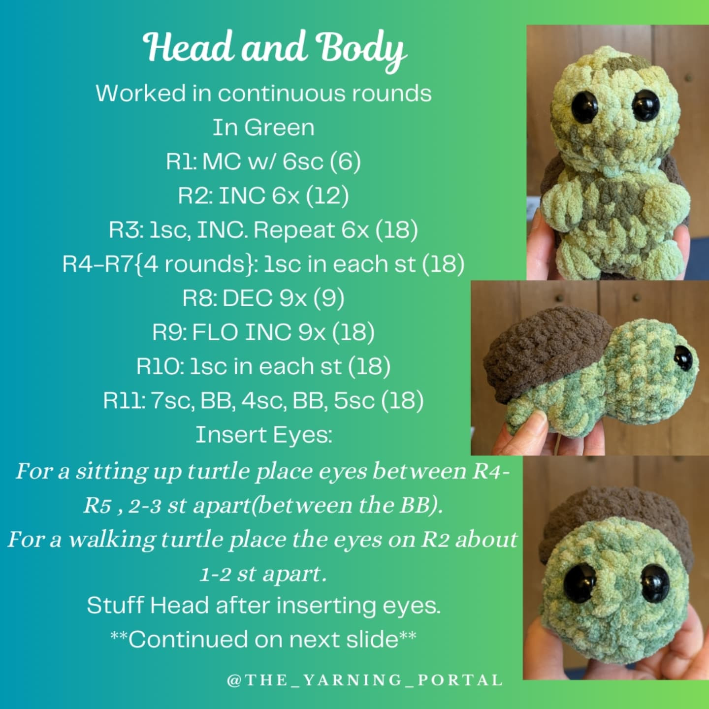 Free Crochet Pattern: Low-Sew Turtle Amigurumi