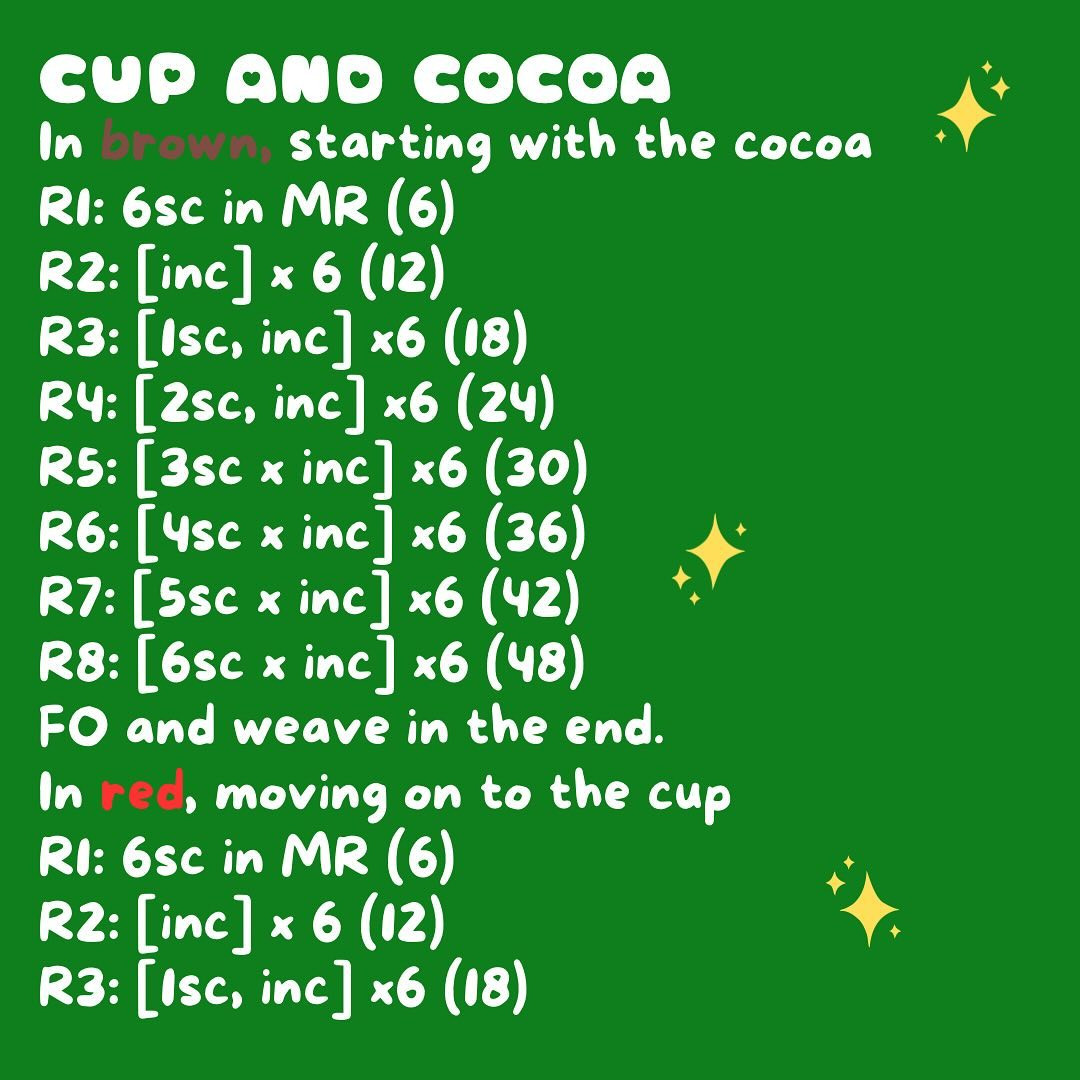Free Crochet Pattern: Marshmallow in Hot Cocoa Mug