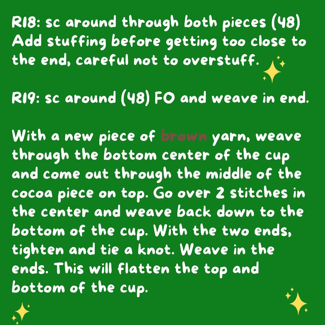 Free Crochet Pattern: Marshmallow in Hot Cocoa Mug