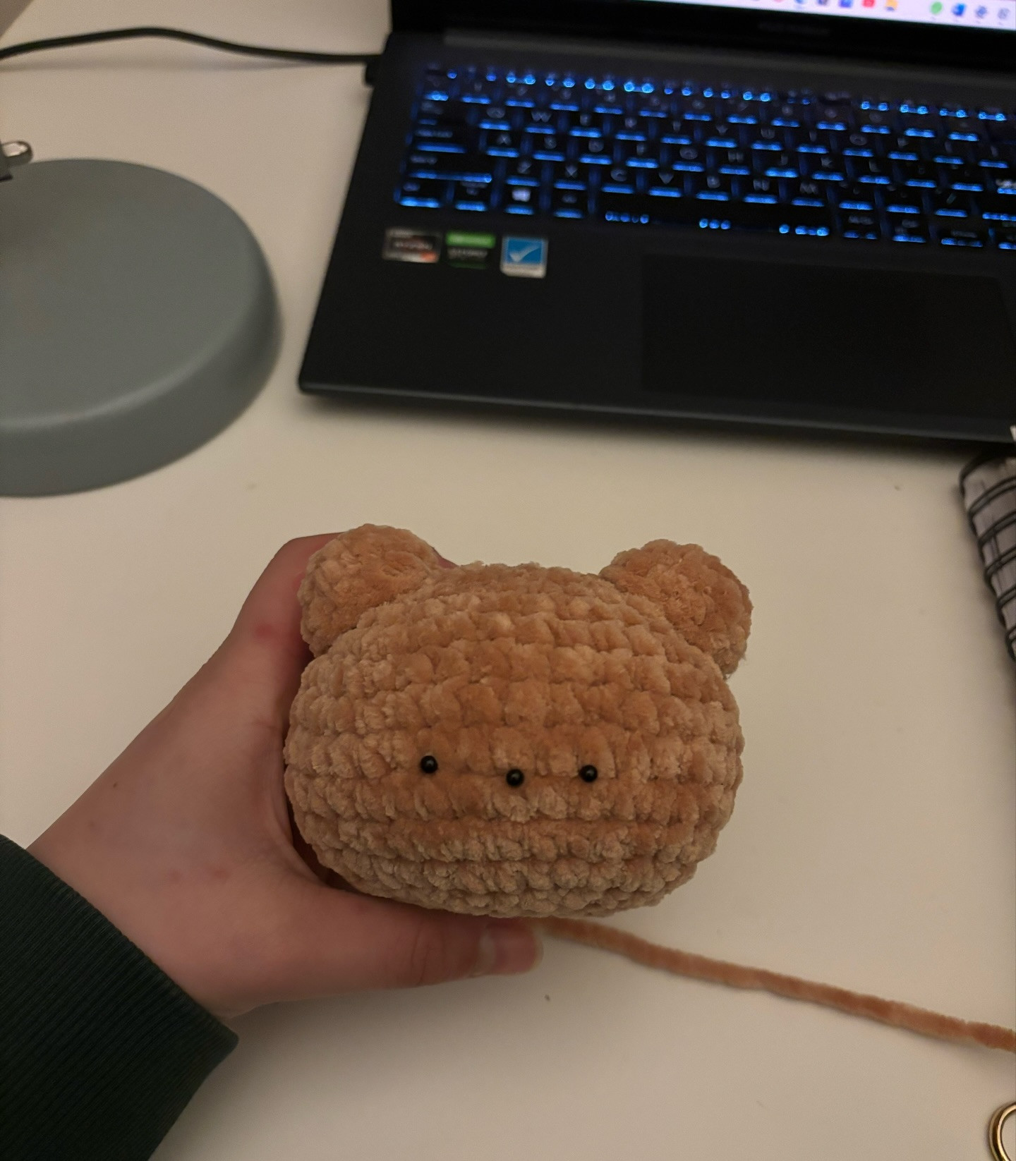 Free Crochet Pattern: Melon Pan/Bear Bun Christmas Ornaments