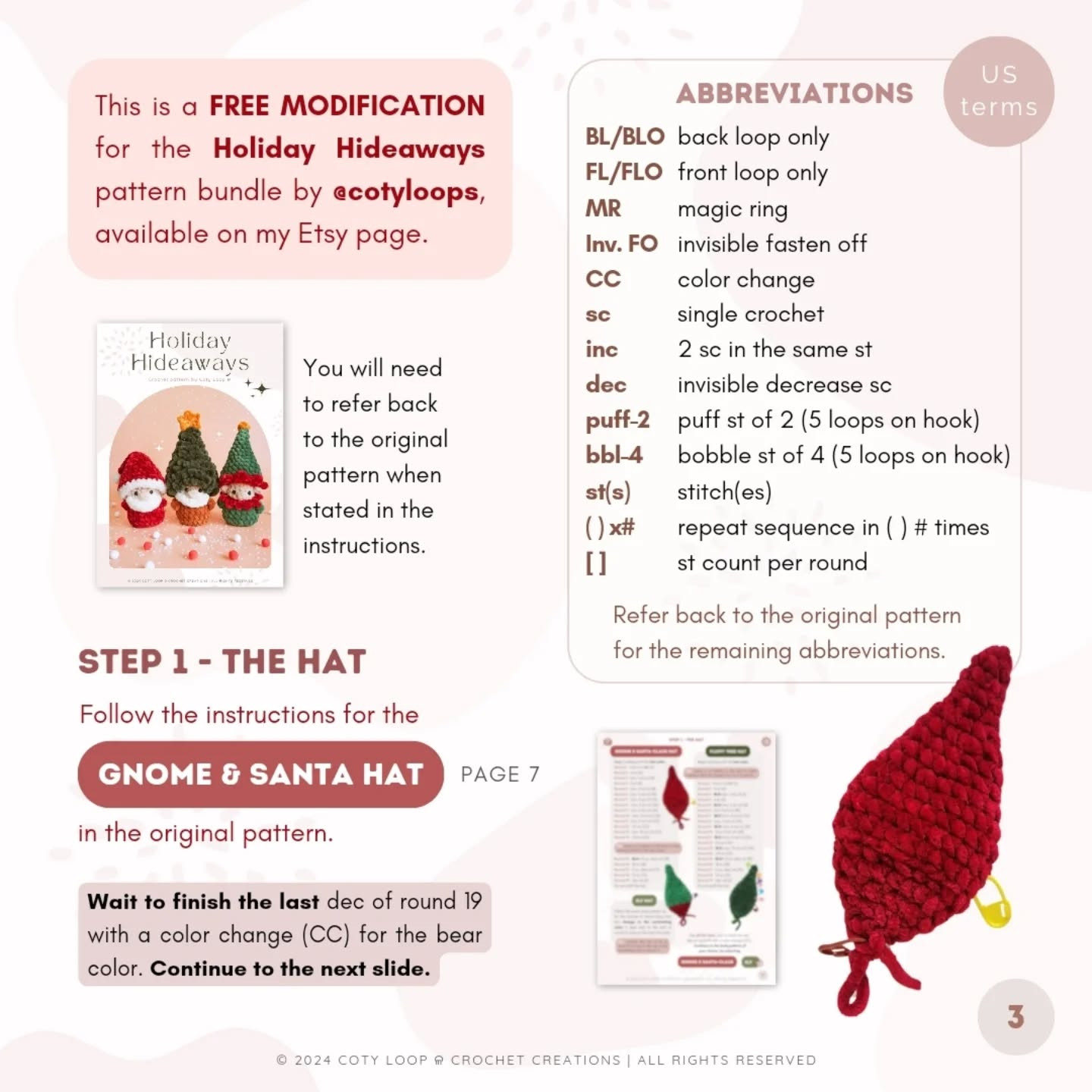 Free Crochet Pattern: Merry Christmas Bear