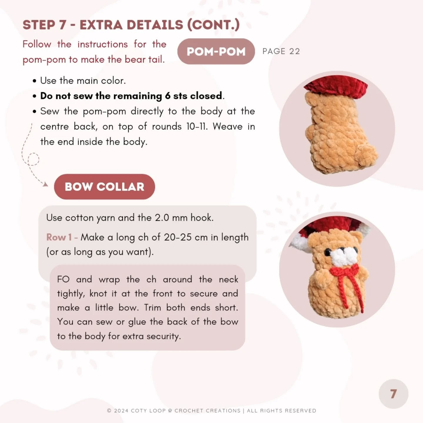 Free Crochet Pattern: Merry Christmas Bear