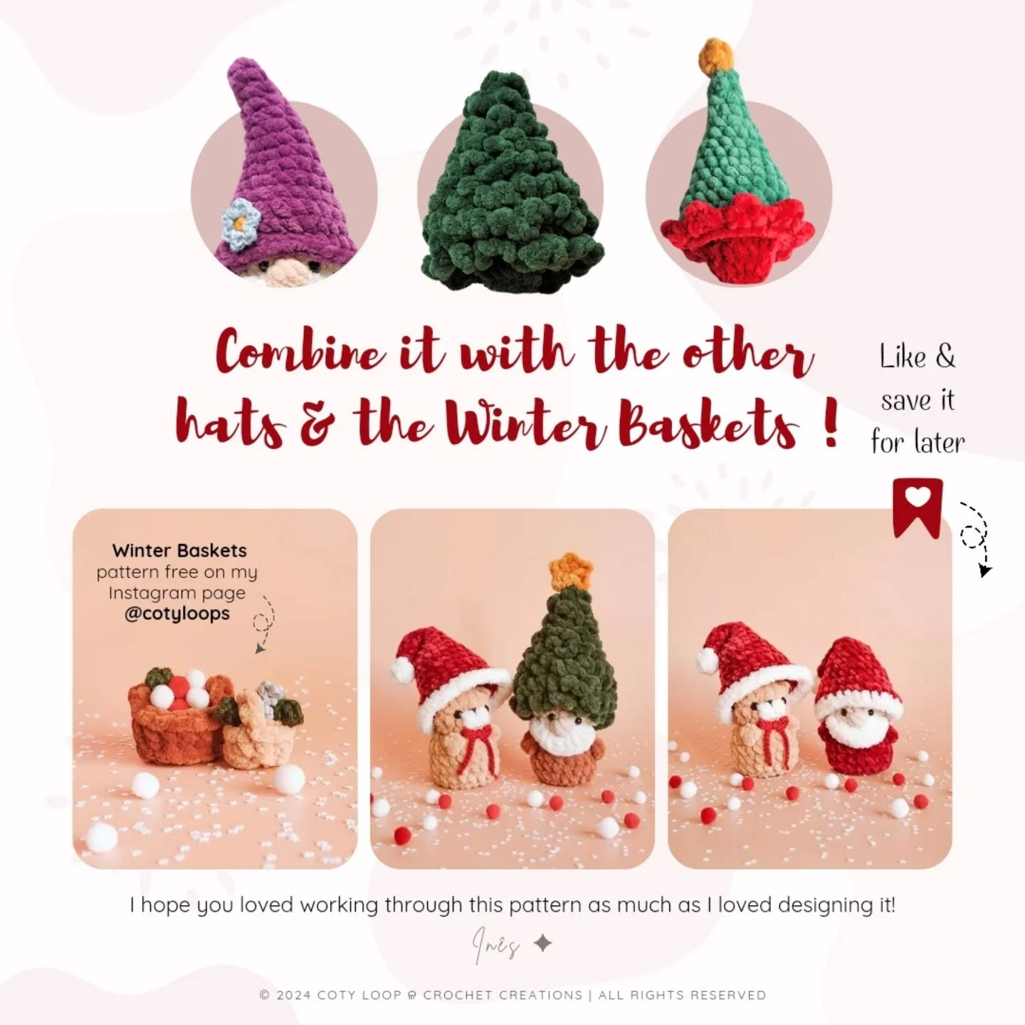 Free Crochet Pattern: Merry Christmas Bear