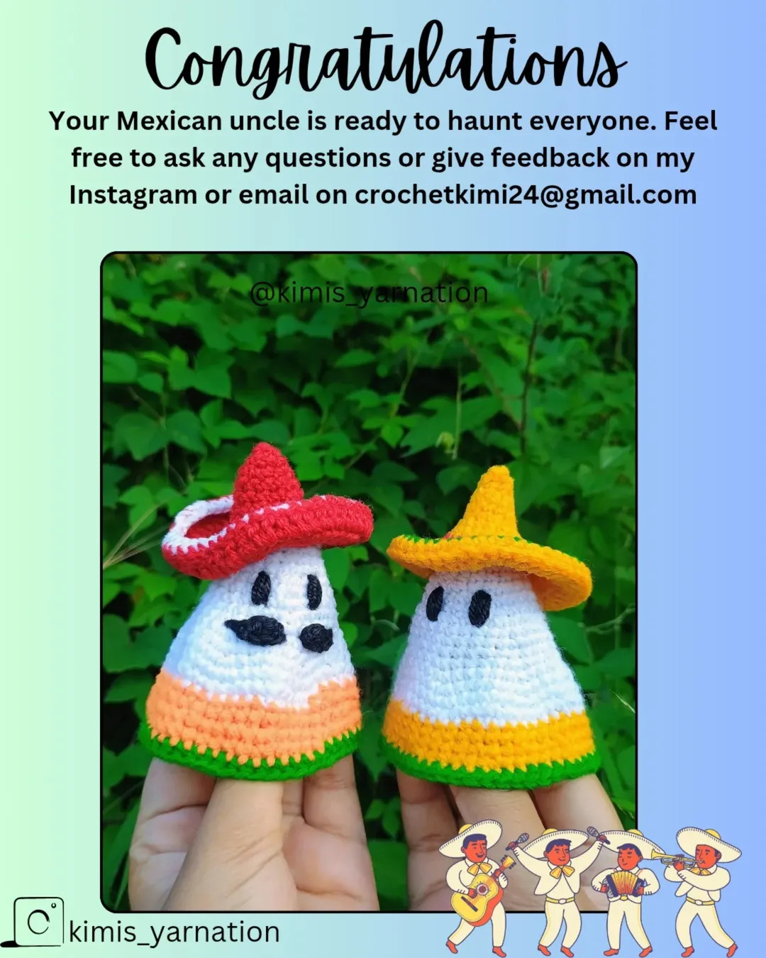 Free Crochet Pattern: Mexican Ghostito Amigurumi