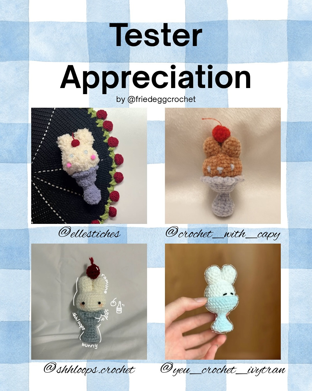 Free Crochet Pattern: Milkshake Bunny Amigurumi