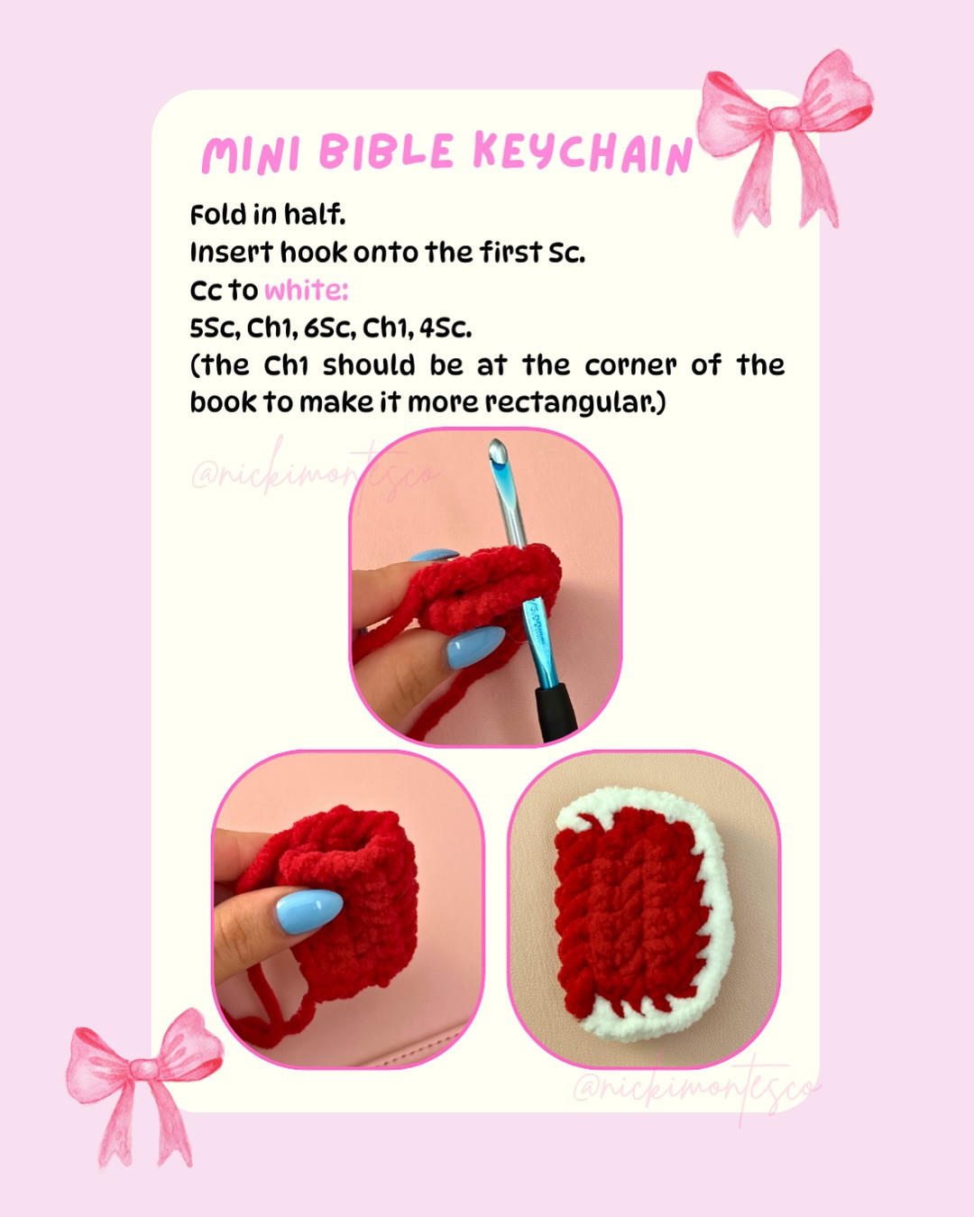 Free Crochet Pattern: Mini Bible Keychain