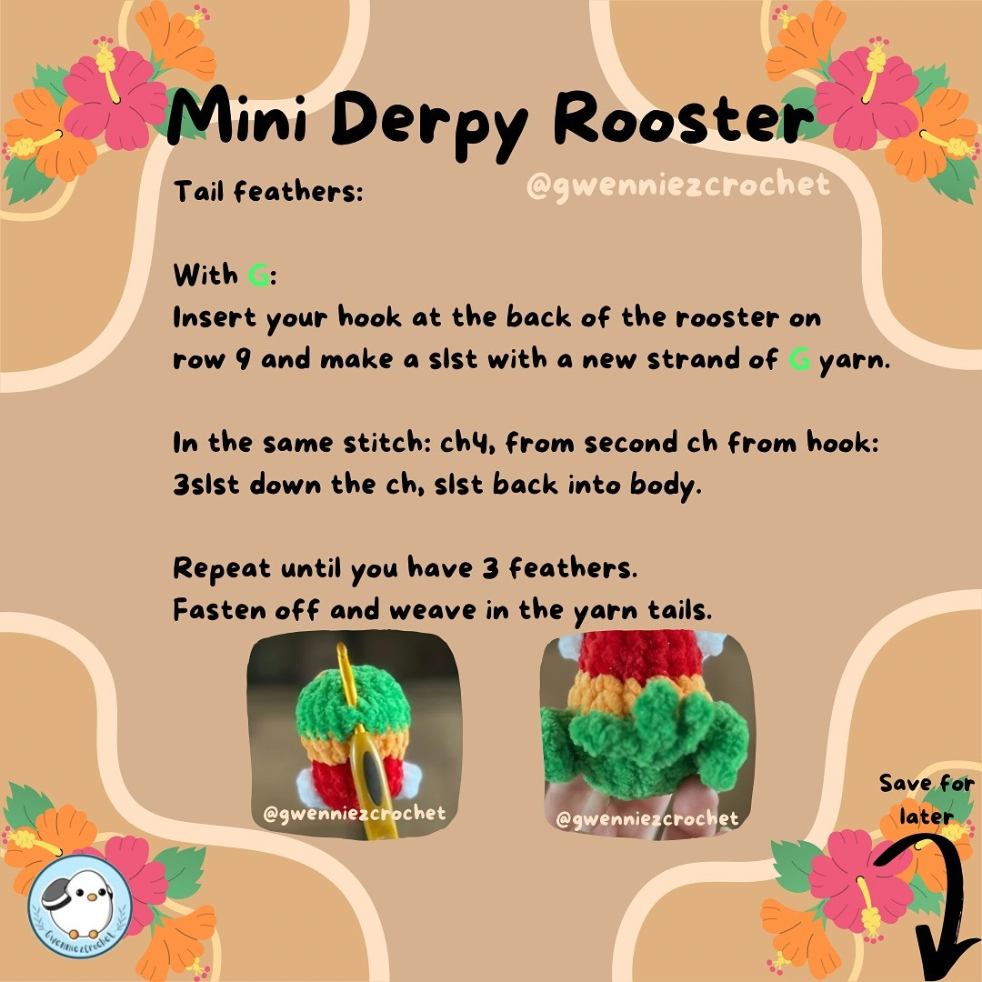 Free Crochet Pattern: Mini Derpy Rooster