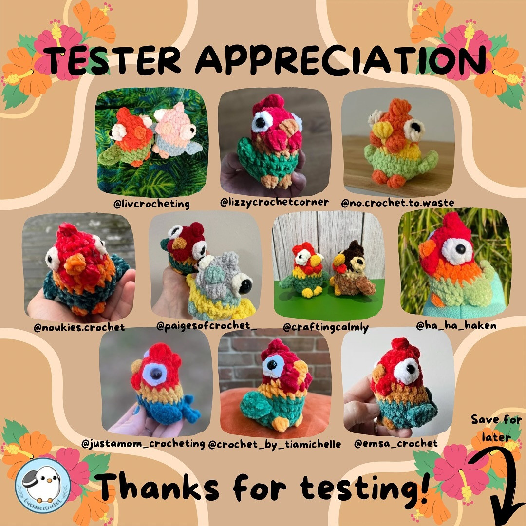 Free Crochet Pattern: Mini Derpy Rooster