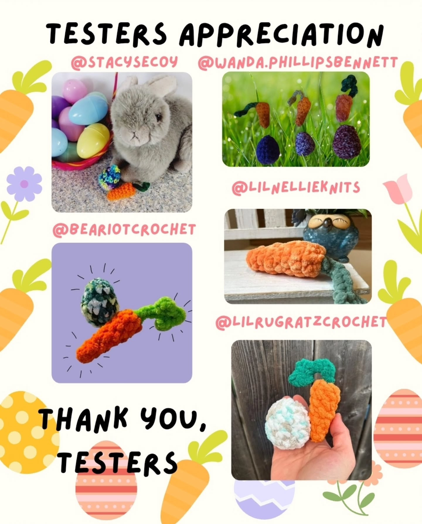 Free Crochet Pattern: Mini Egg & Carrot Amigurumi