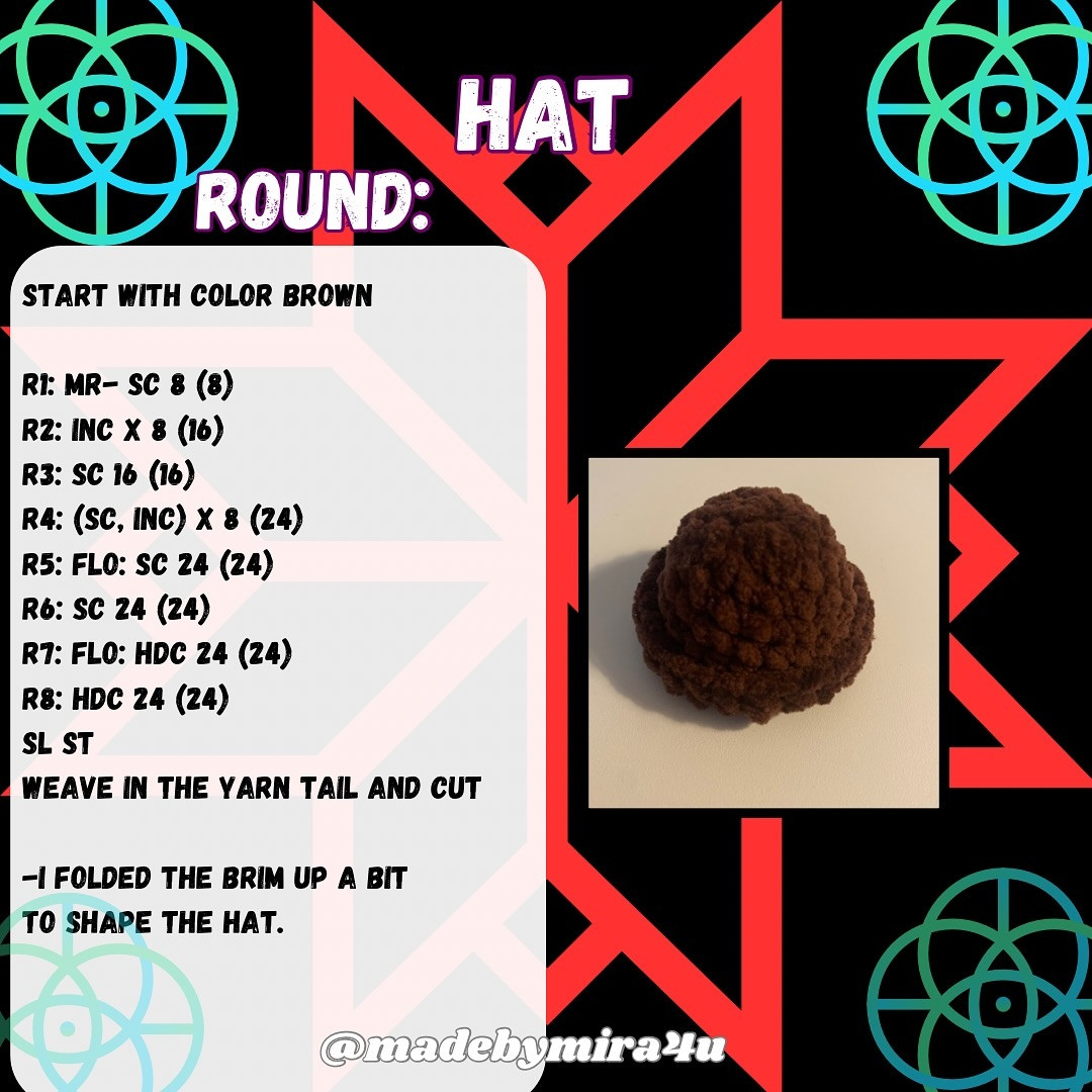 Free Crochet Pattern: Mini Freddy Krueger Amigurumi