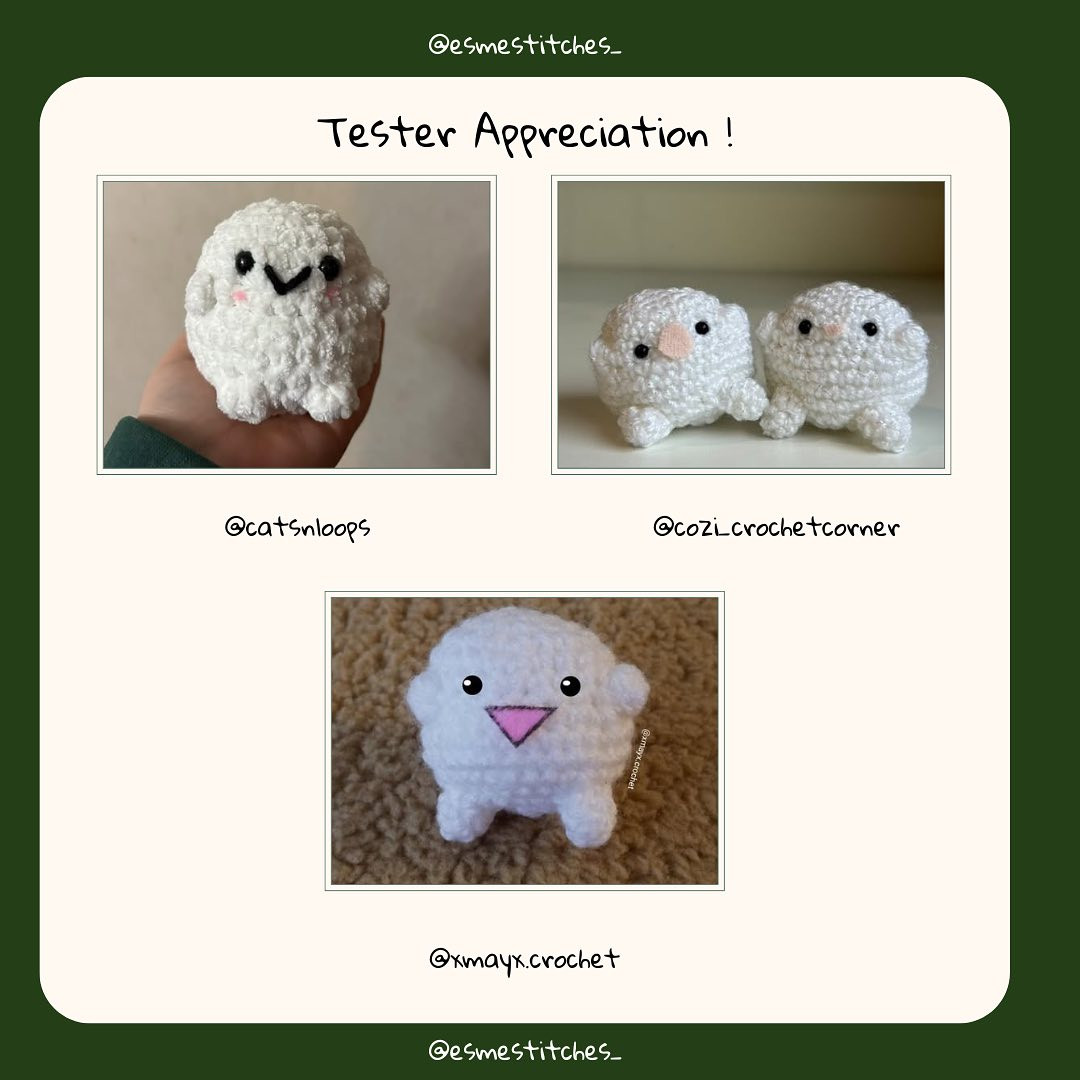 Free Crochet Pattern: Mini Ghibli Spirits Bubble Spirit ! (Wara-Wara) Free Pattern ! 🫧