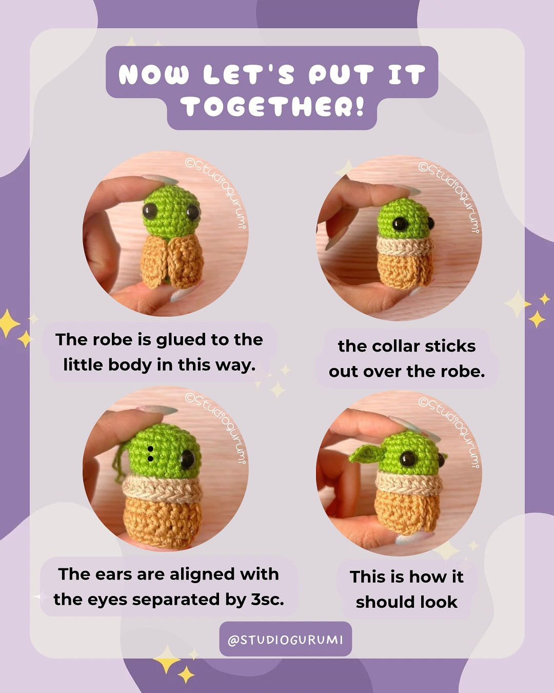 Free Crochet Pattern: Mini Grogu Amigurumi