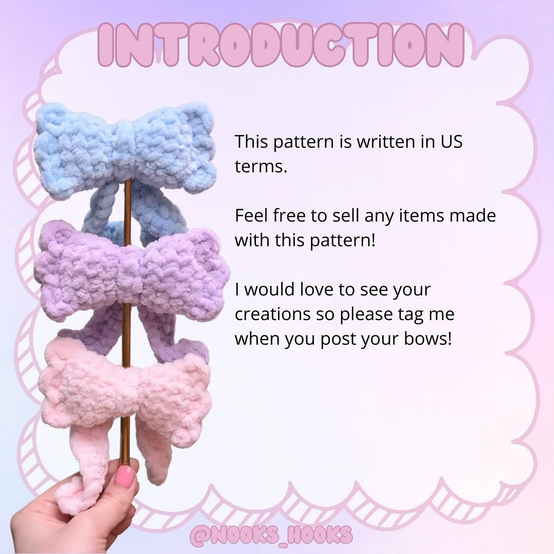 Free Crochet Pattern: Mini No-Sew Bow