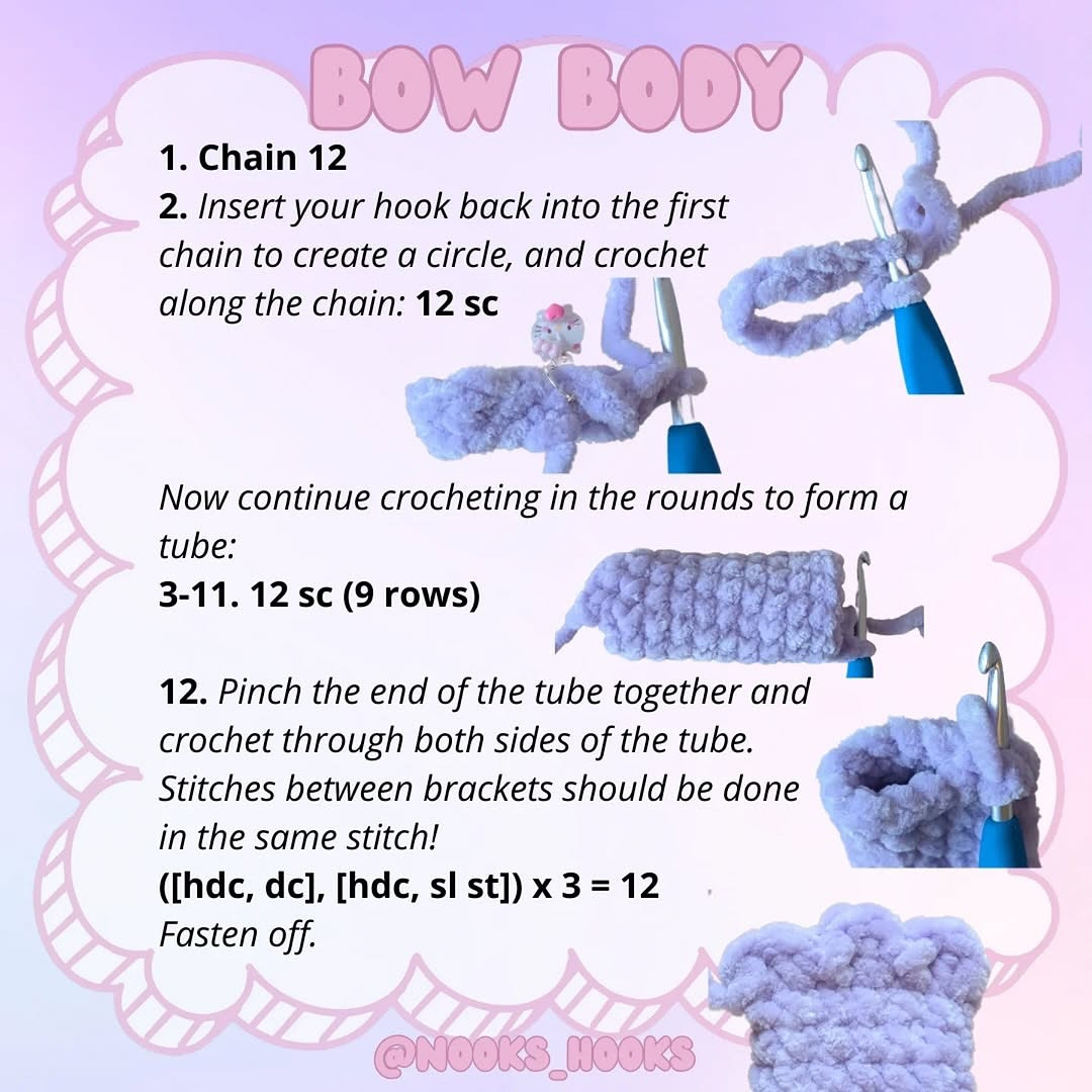 Free Crochet Pattern: Mini No-Sew Bow