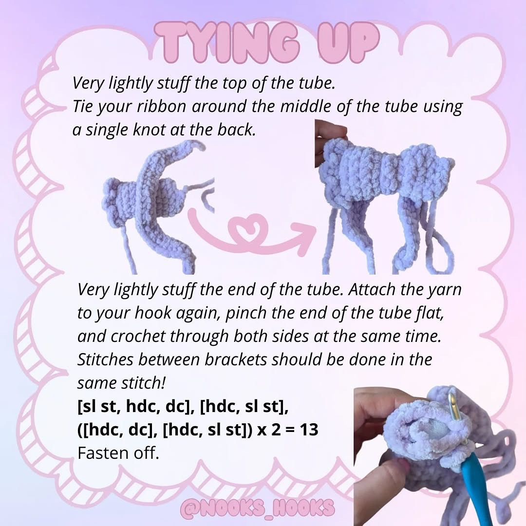 Free Crochet Pattern: Mini No-Sew Bow
