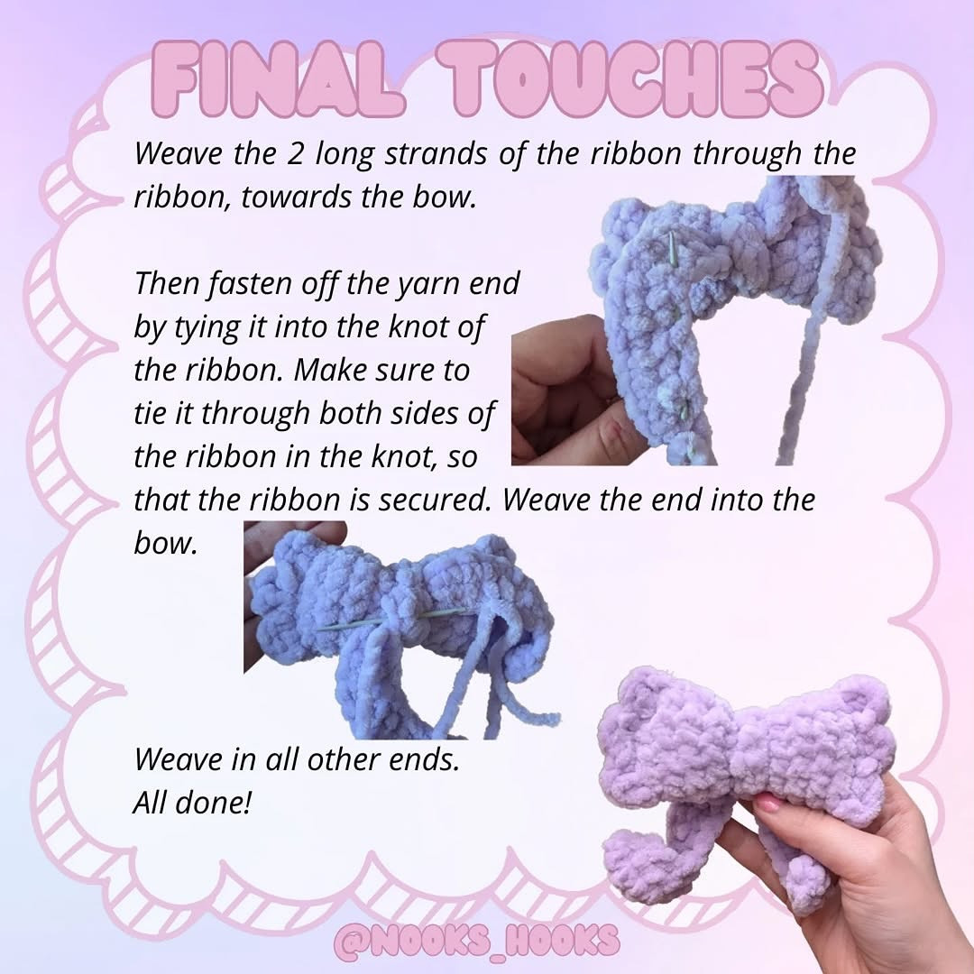 Free Crochet Pattern: Mini No-Sew Bow