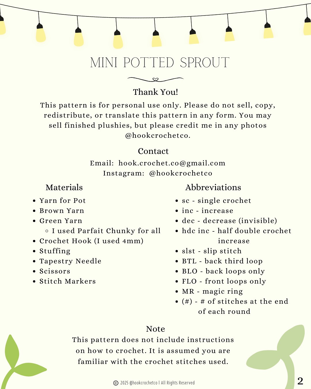 Free Crochet Pattern: Mini Potted Sprout