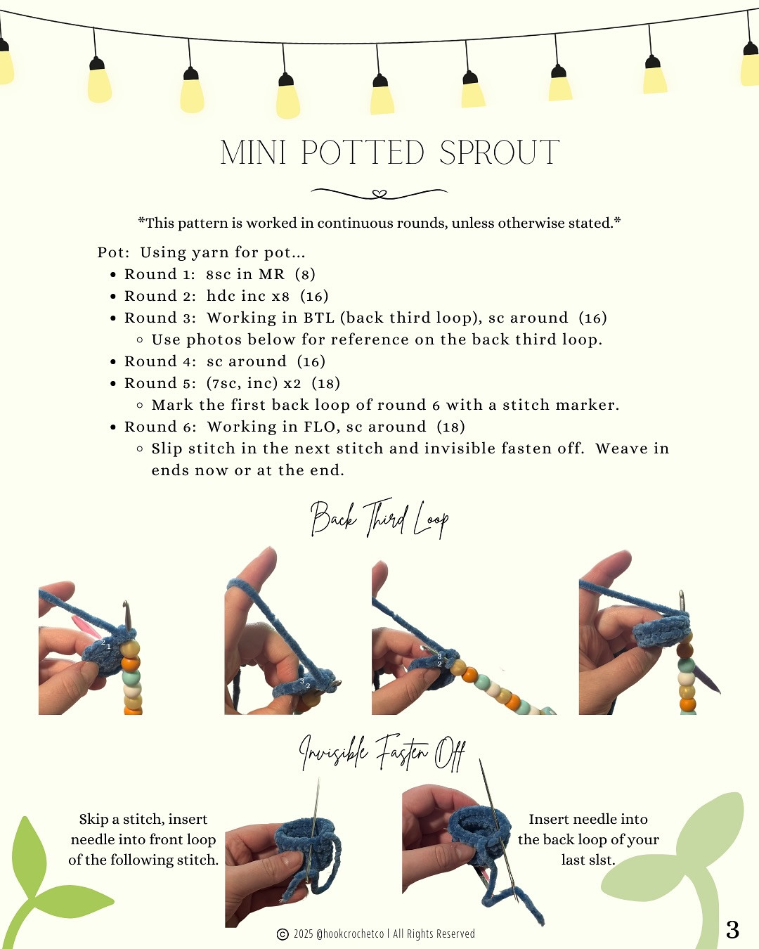 Free Crochet Pattern: Mini Potted Sprout