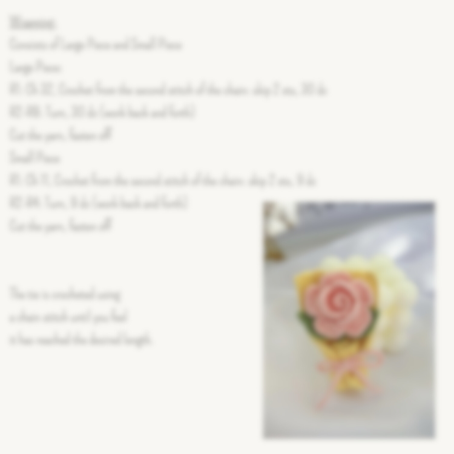Free Crochet Pattern: Mini Rose Keychain Crochet Mini Rose Keychain