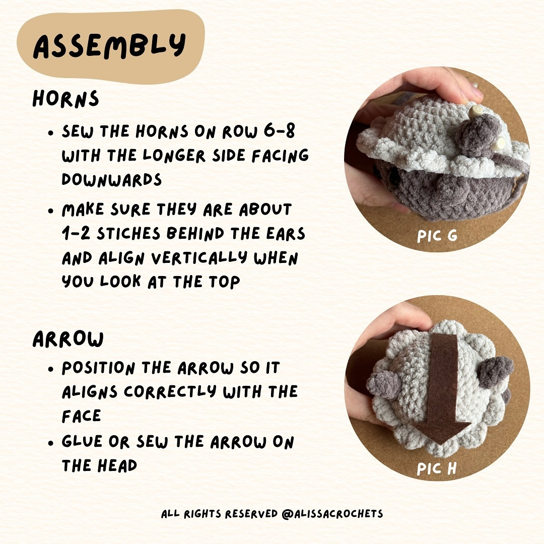 Free Crochet Pattern: Mini Sky Bison Amigurumi