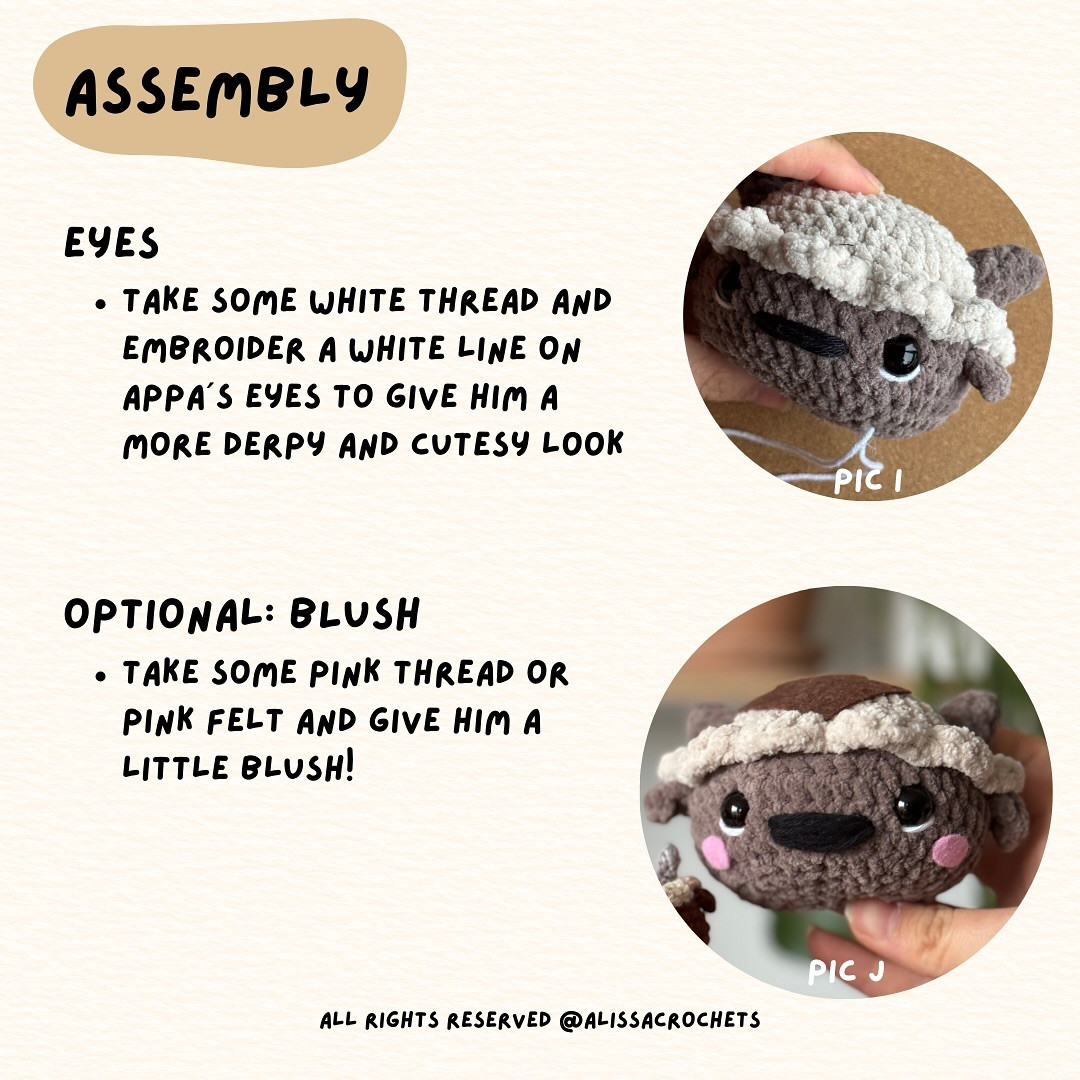 Free Crochet Pattern: Mini Sky Bison Amigurumi