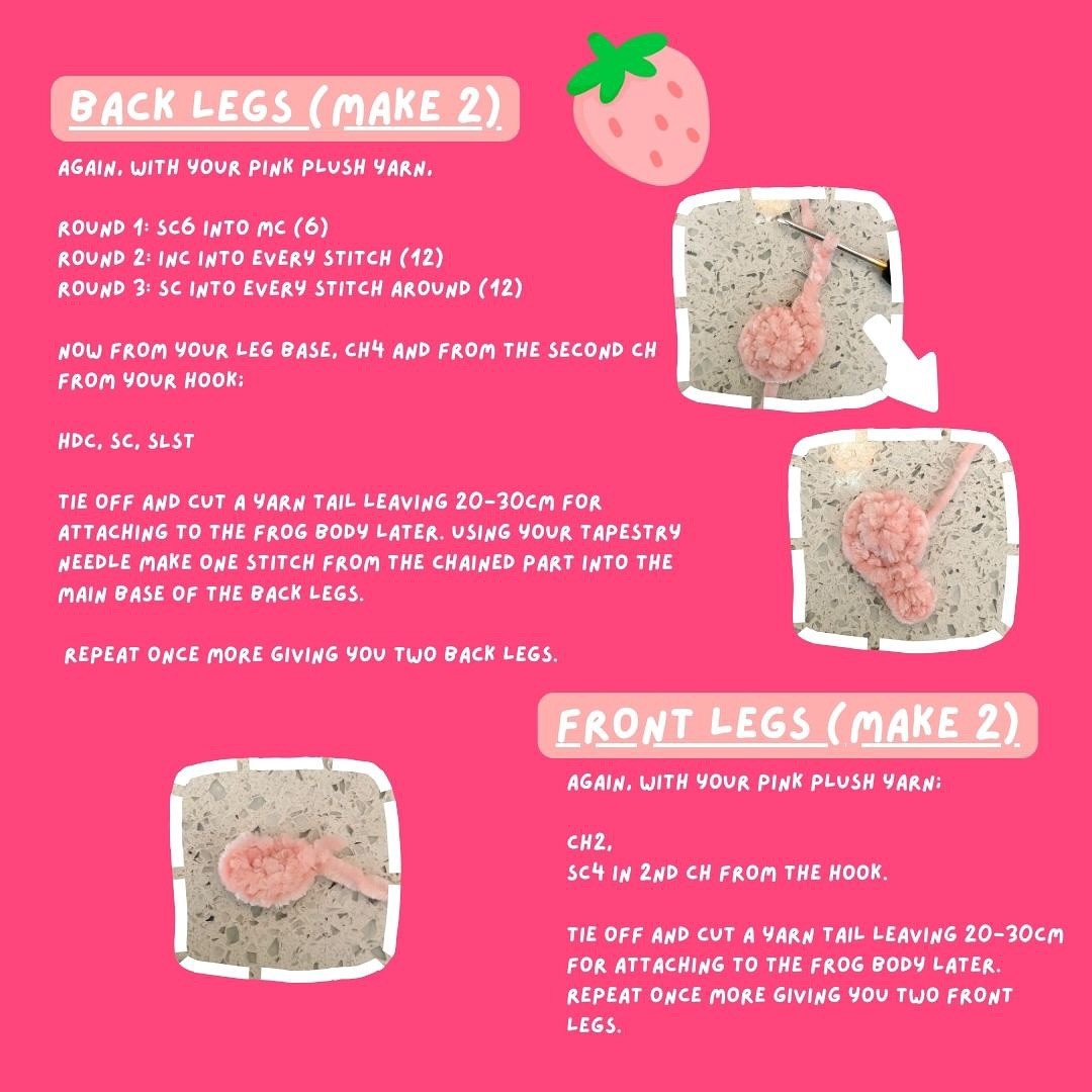 Free Crochet Pattern: Mini Strawberry Frog