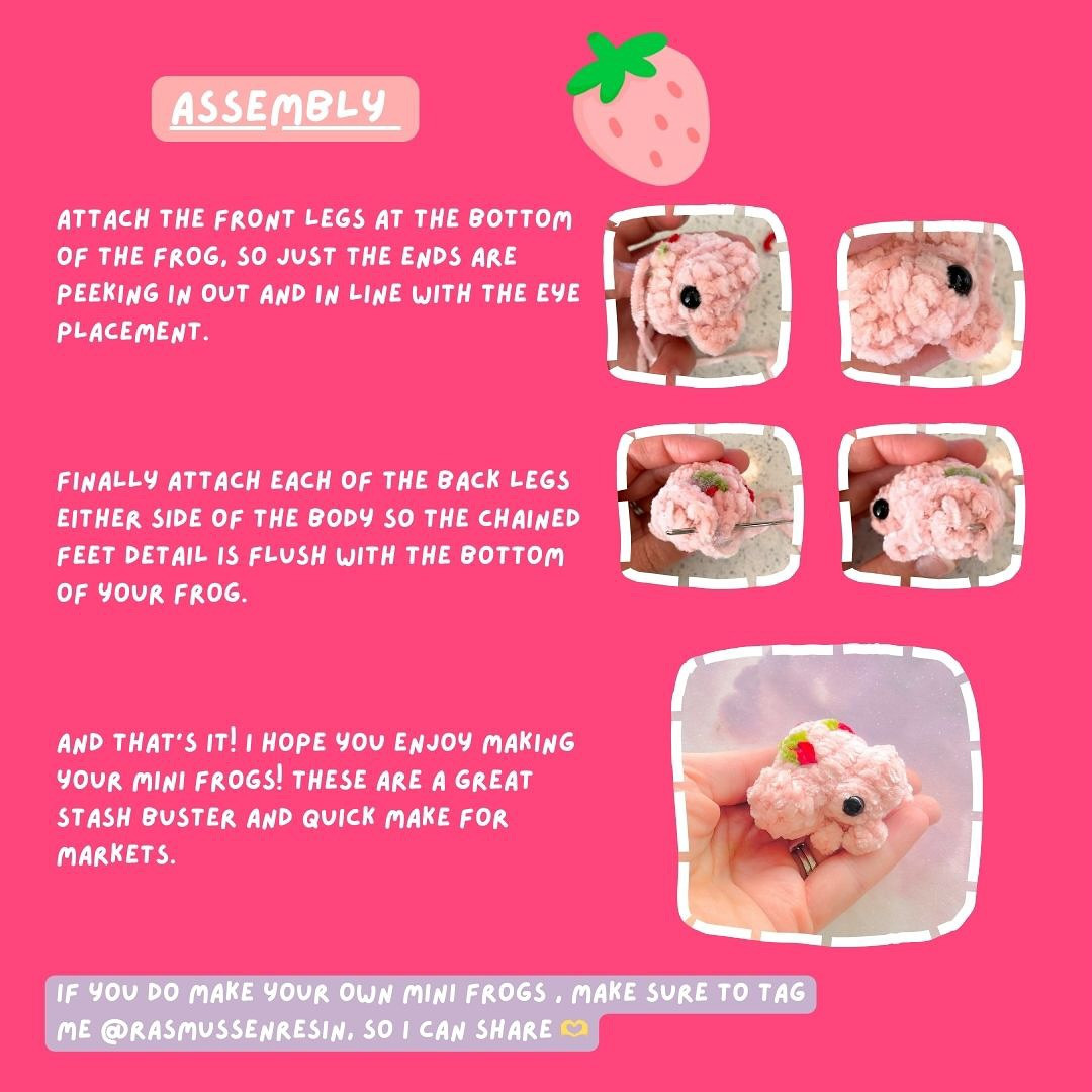 Free Crochet Pattern: Mini Strawberry Frog