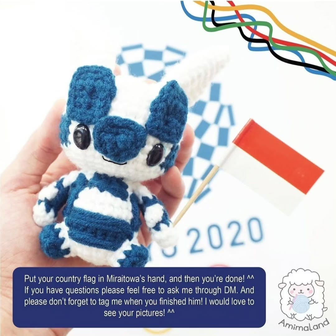 Free Crochet Pattern: Miraitowa Olympic Mascot Amigurumi