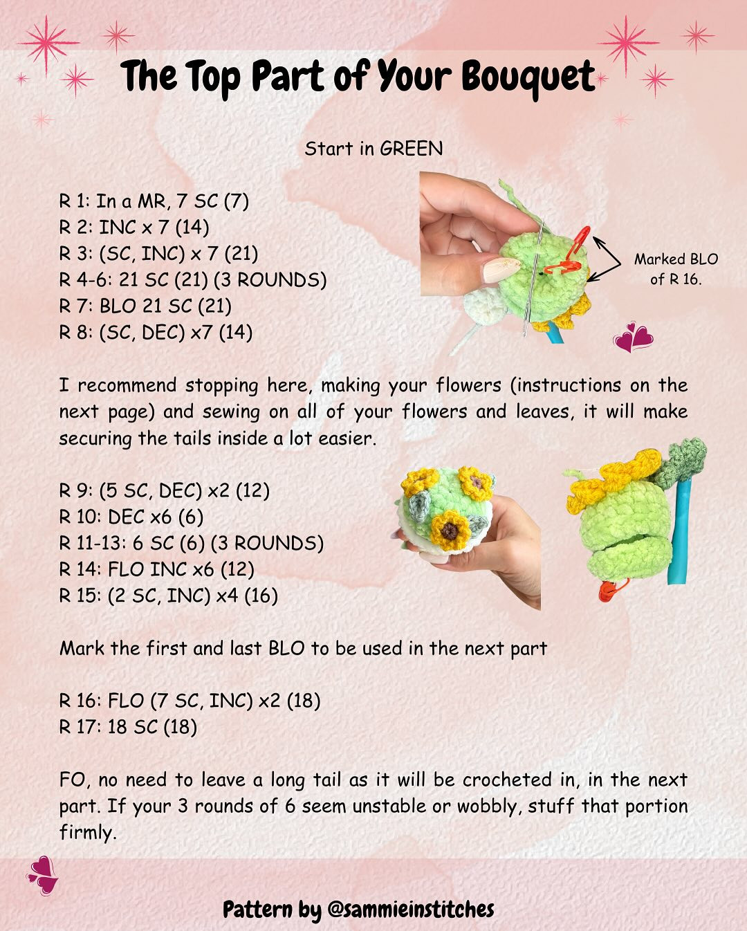 Free Crochet Pattern: Mother's Day Flower Pop-its