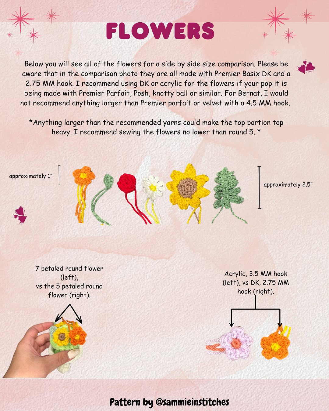 Free Crochet Pattern: Mother's Day Flower Pop-its