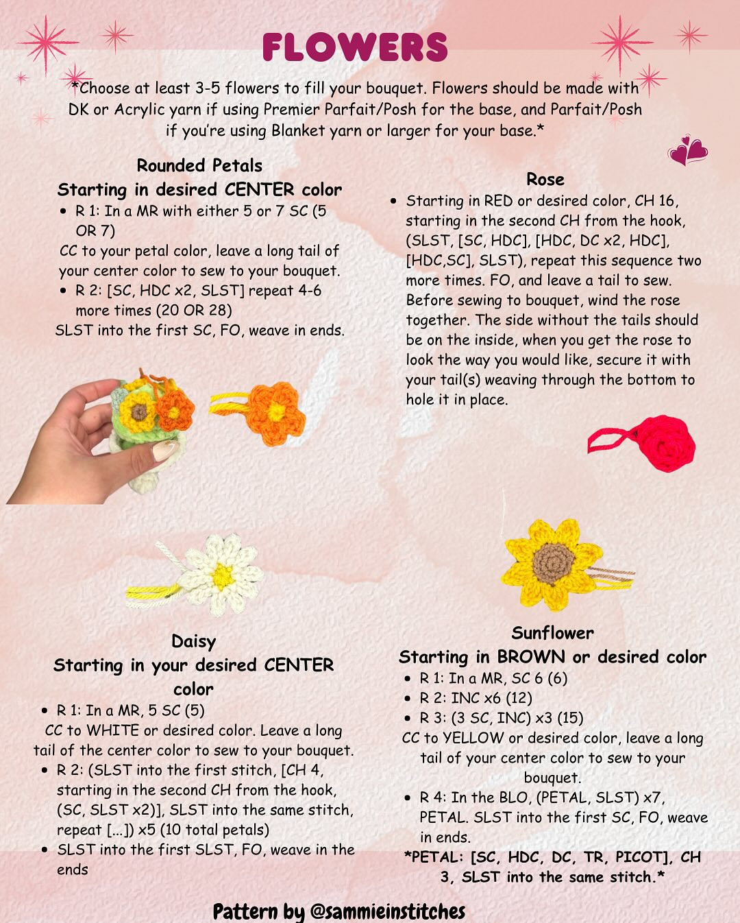 Free Crochet Pattern: Mother's Day Flower Pop-its
