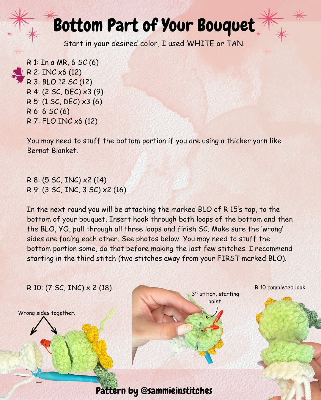 Free Crochet Pattern: Mother's Day Flower Pop-its