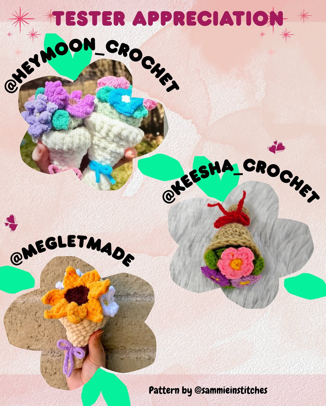 Free Crochet Pattern: Mother's Day Flower Pop-its