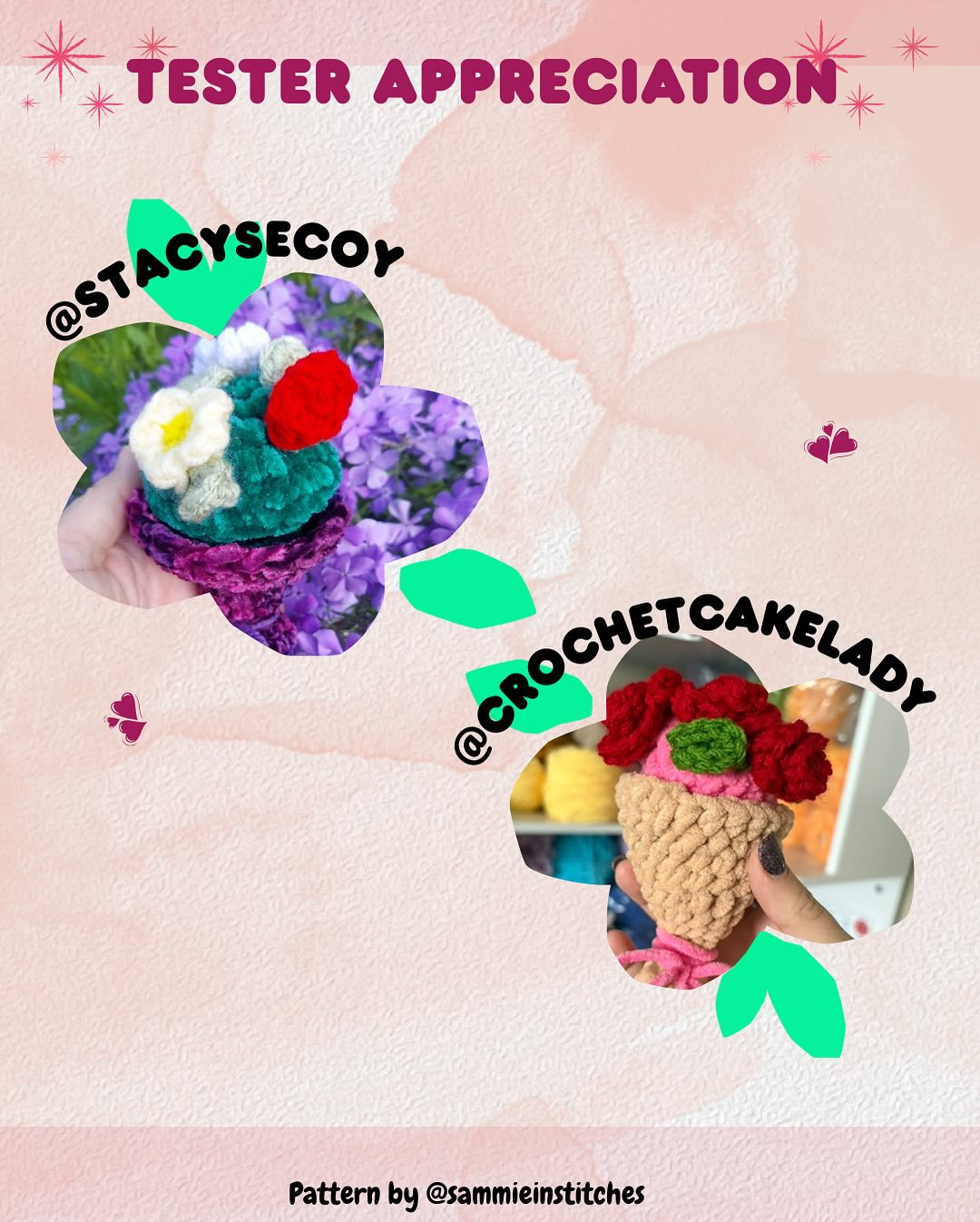 Free Crochet Pattern: Mother's Day Flower Pop-its