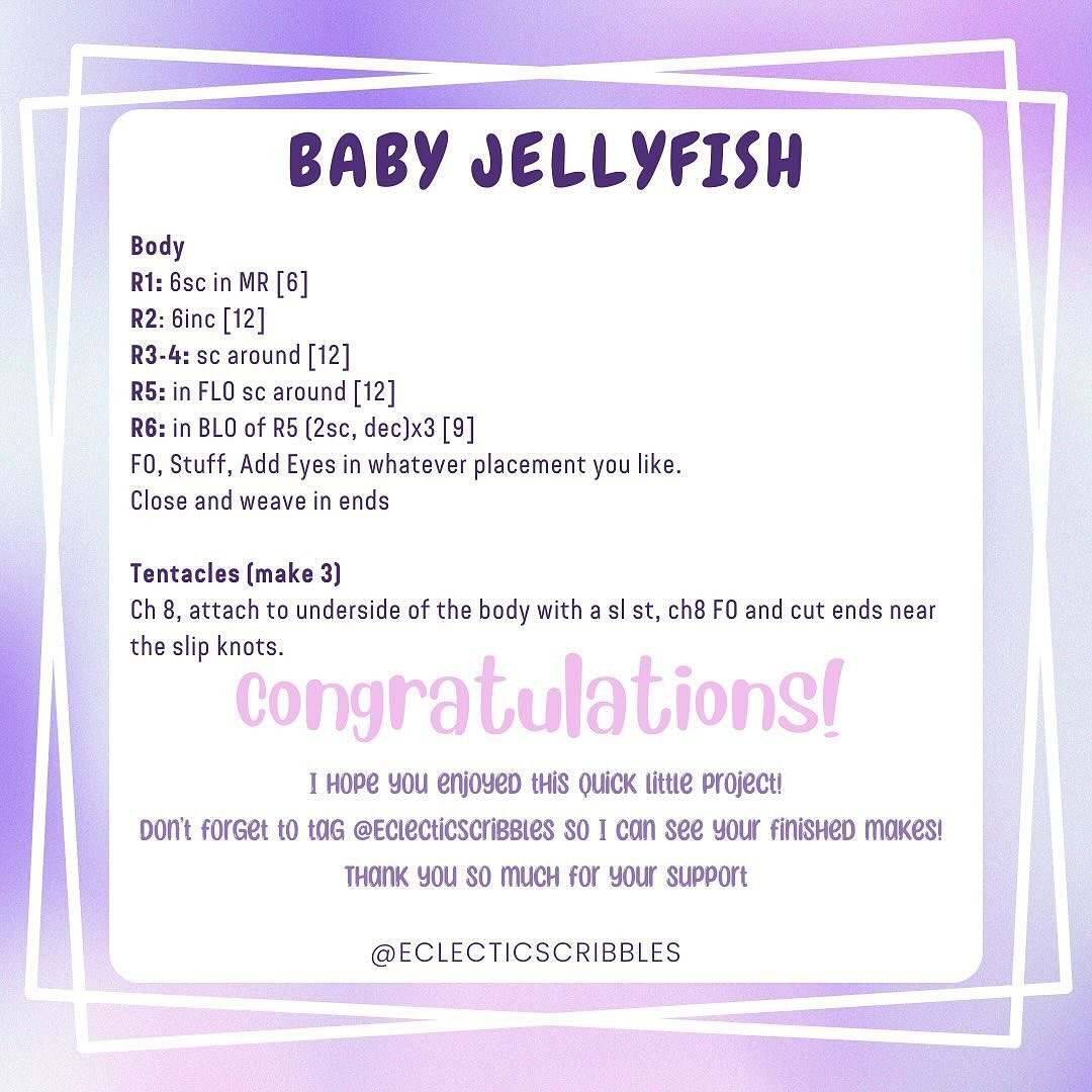 Free Crochet Pattern: No-Sew Baby Jellyfish