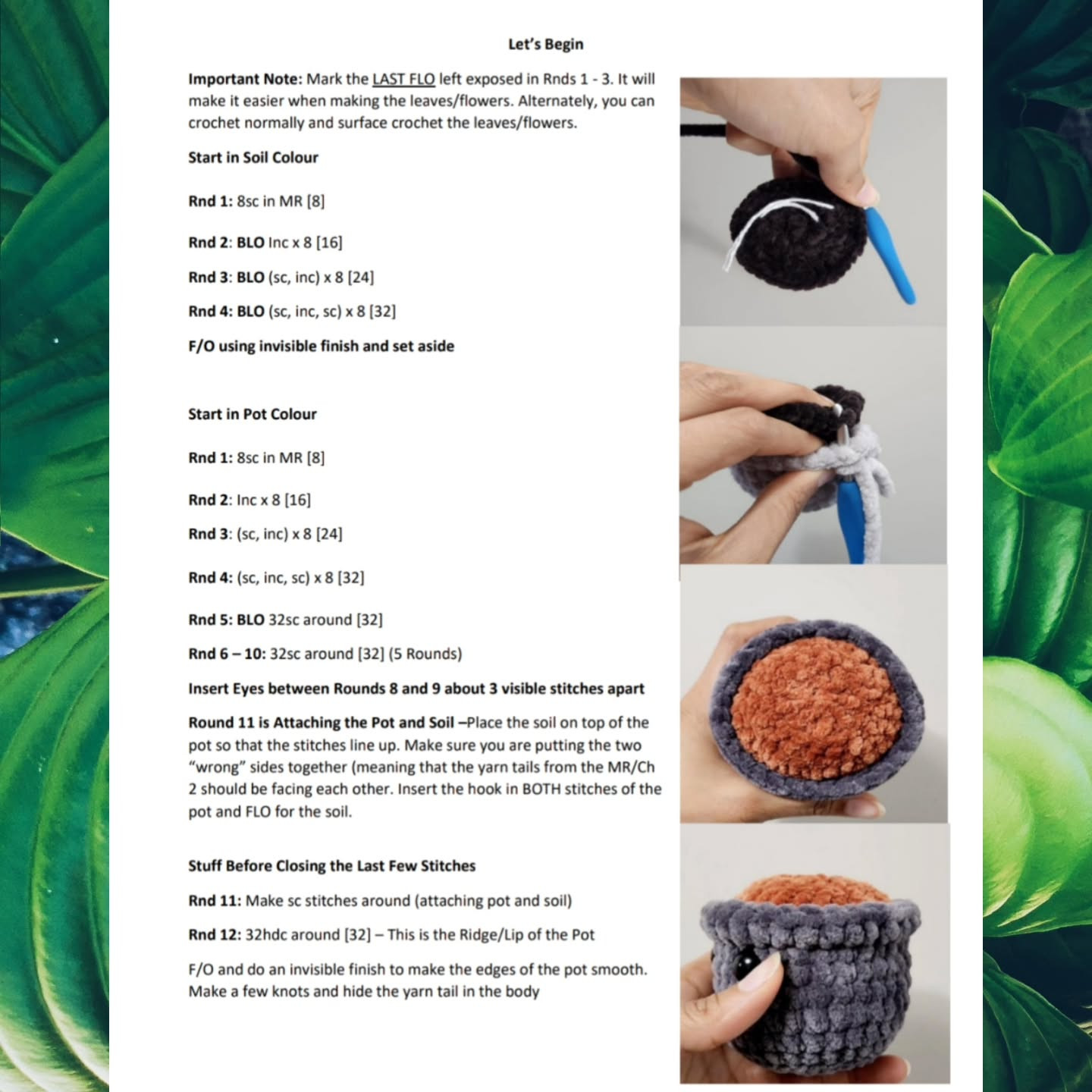 Free Crochet Pattern: No-Sew Braydon Brain Plant