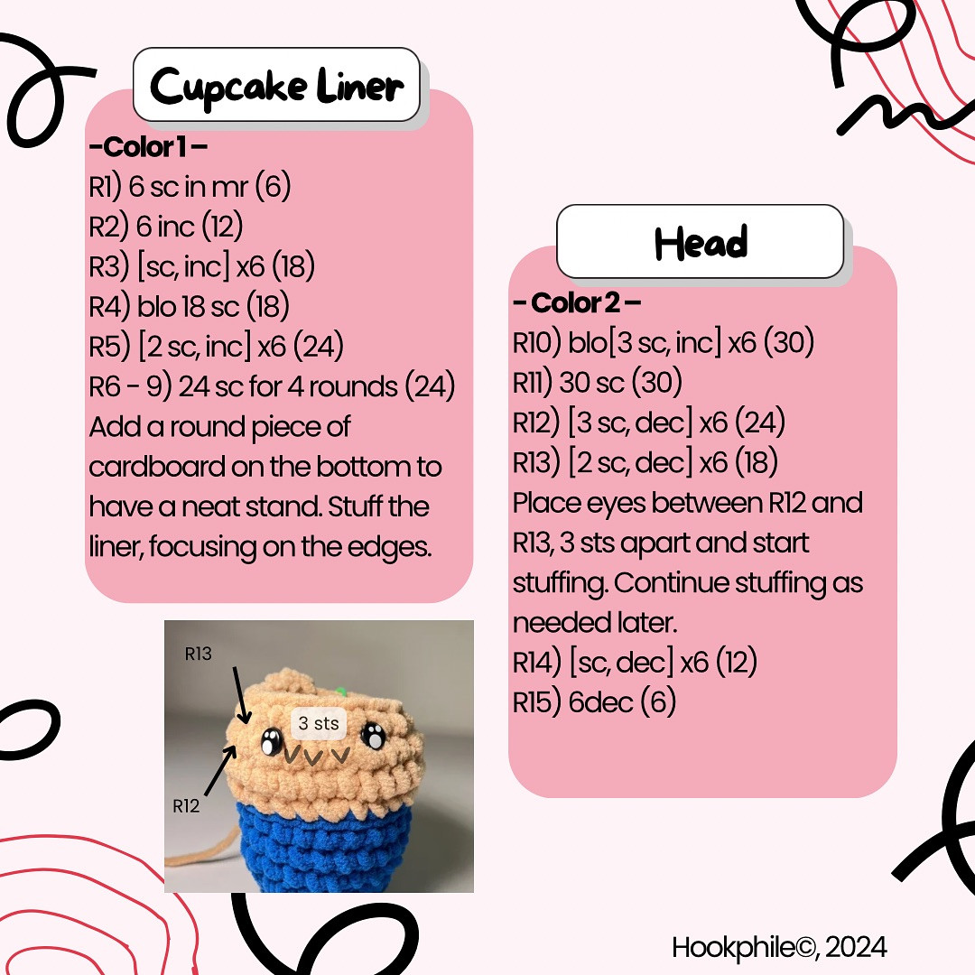 Free Crochet Pattern: No-Sew Cat Cupcake