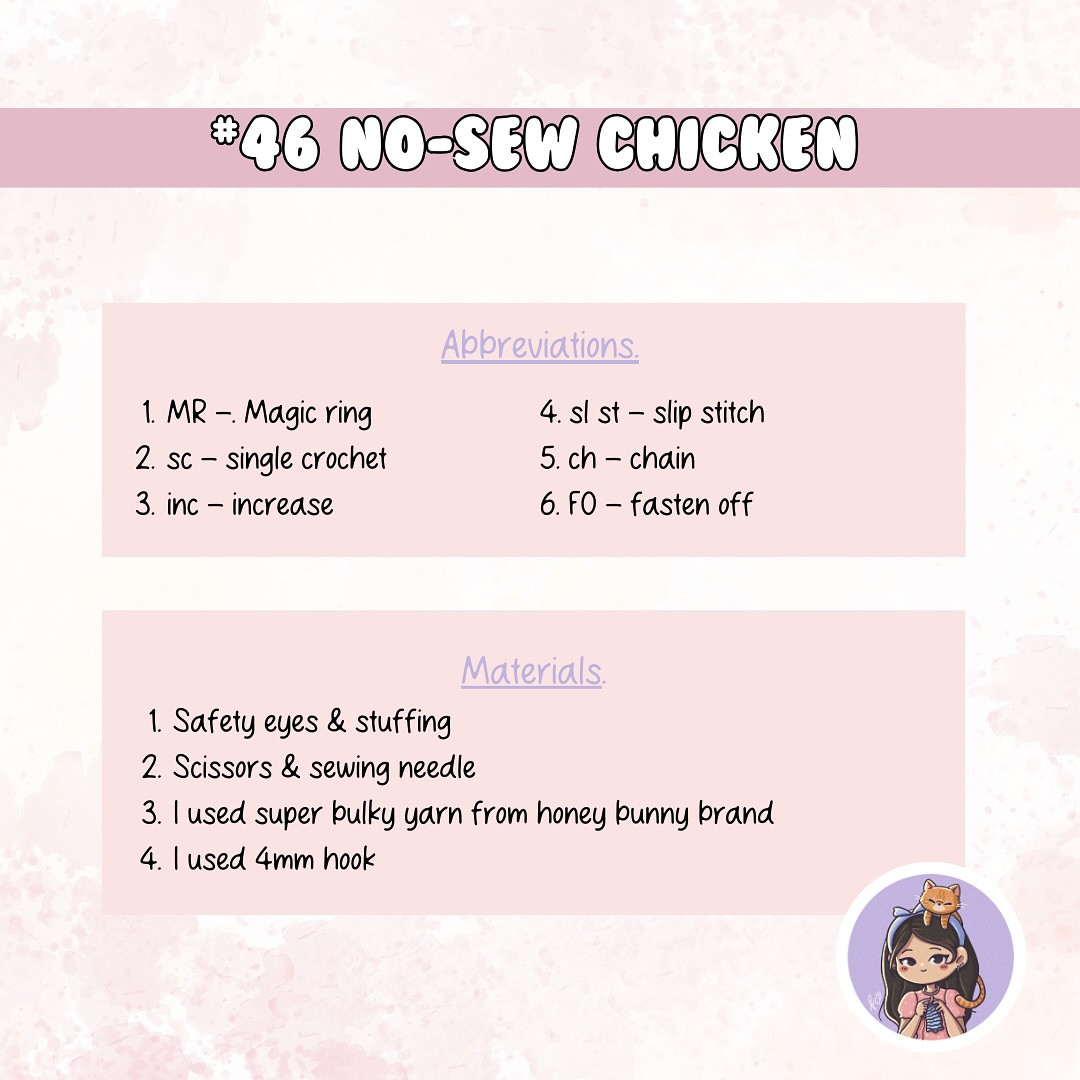Free Crochet Pattern: No-Sew Chicken