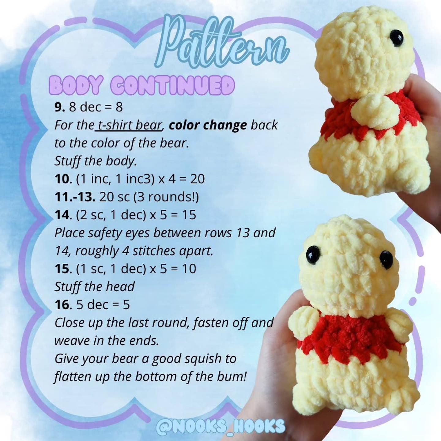 Free Crochet Pattern: No-Sew Chunky Bears