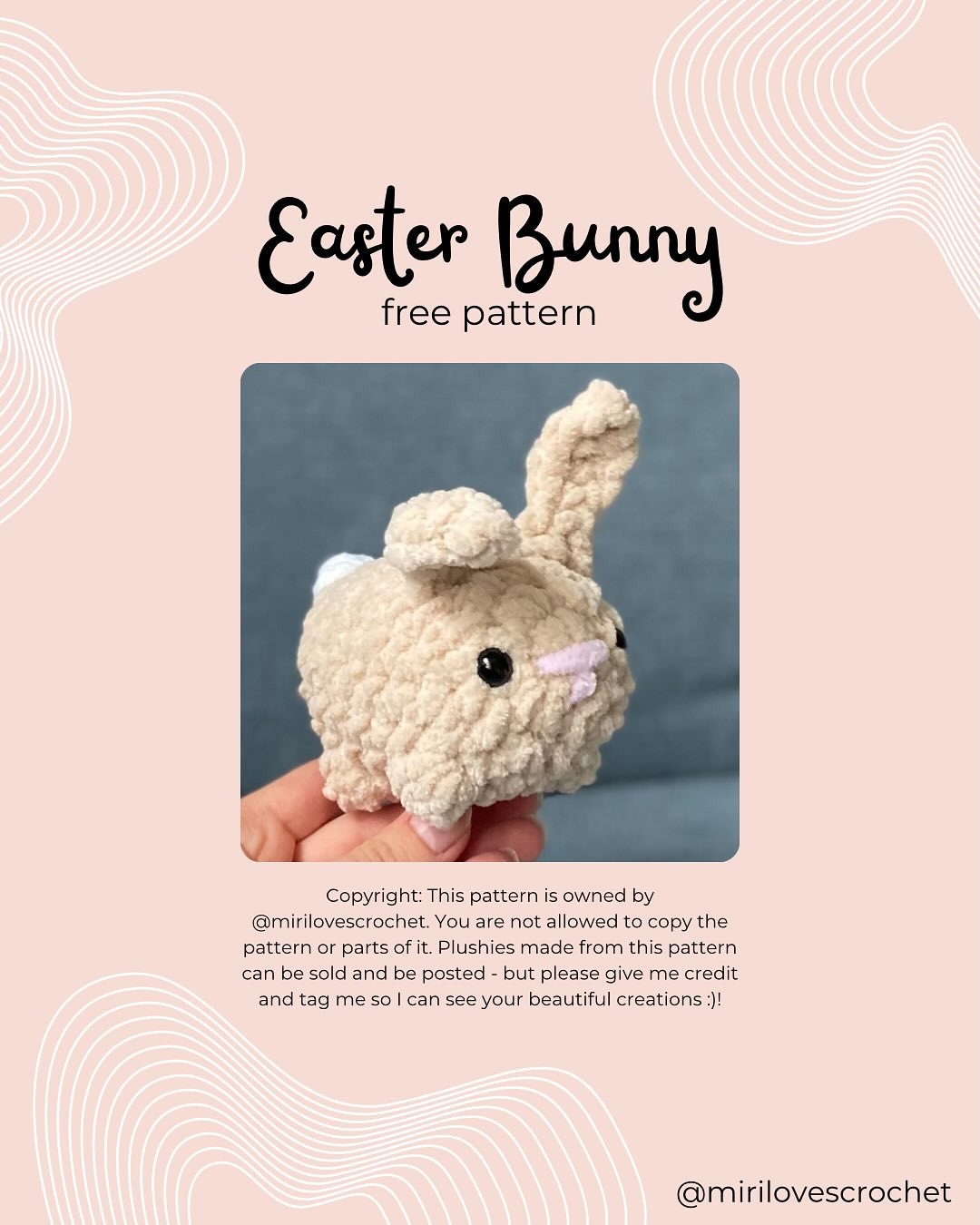 Free Crochet Pattern: No-Sew Easter Bunny