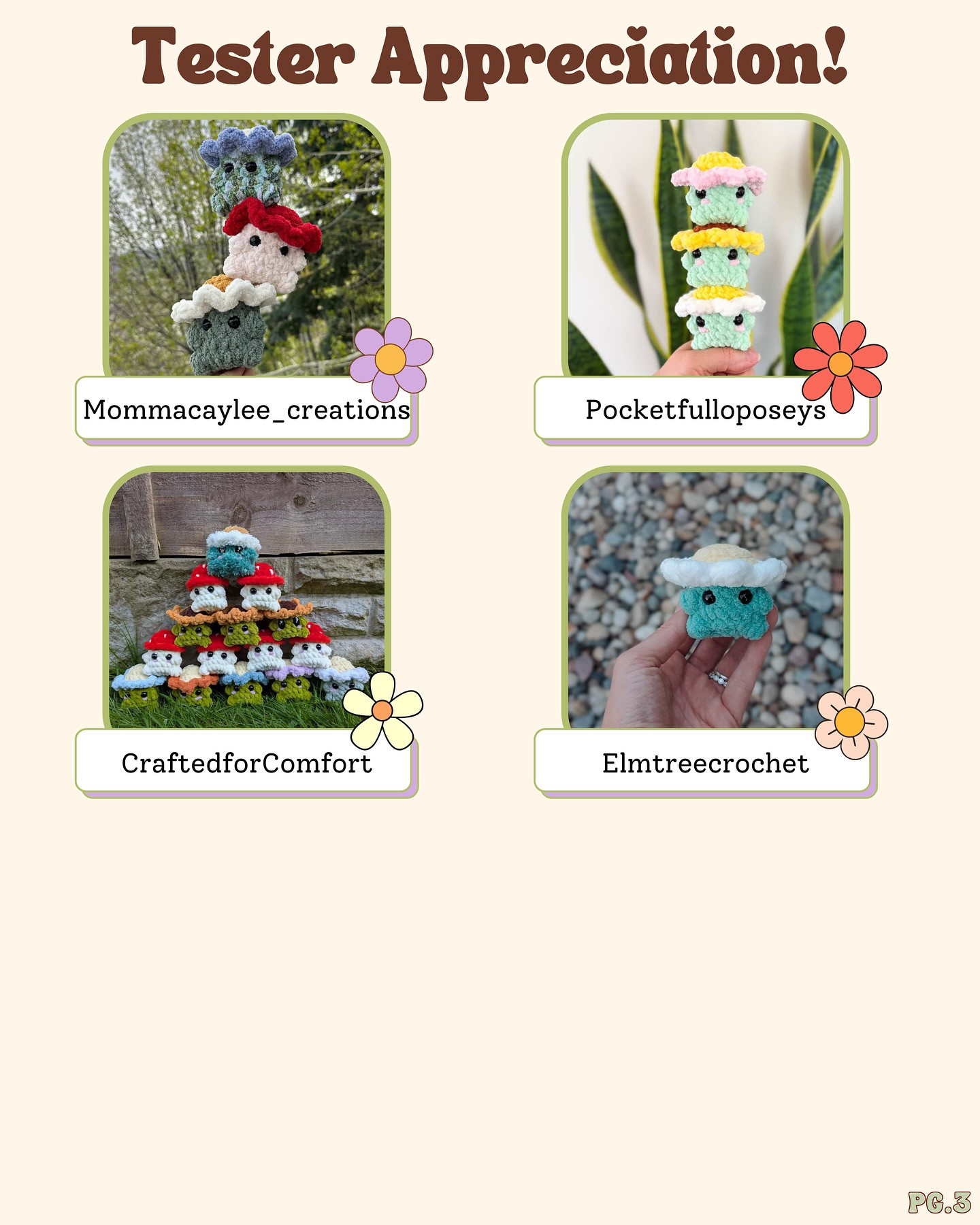 Free Crochet Pattern: No-Sew Flower Baby Amigurumi Flower Babies