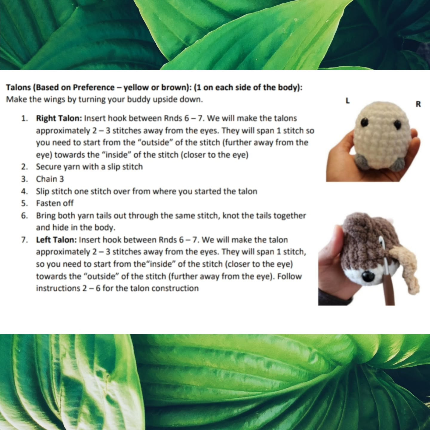 Free Crochet Pattern: No-Sew Griffin Bird Buddy
